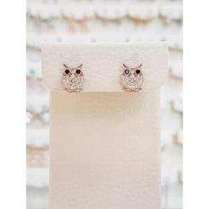 볼라레 세이브존01 가넷 아이 부엉이 귀걸이 spe974