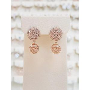 볼라레 세이브존01 볼륨파베 8mm 미러볼 드롭 귀걸이 spe970