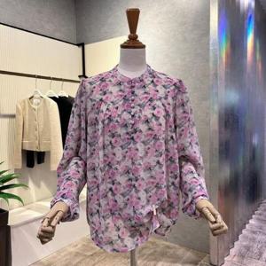 [ab.f.z]AOY3QB40I_나염 라운드 단추 블라우스