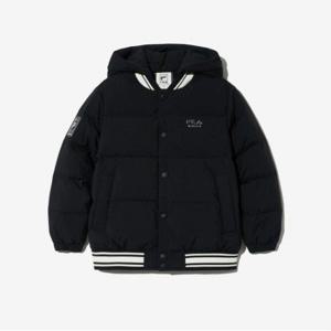 [휠라키즈] 후드 탈착 바시티 다운 점퍼 (FK2DJG4401X_BLK)