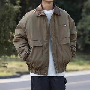 [짝꿍닷컴] 2컬러 카라 배색 포켓 디자인 블루종 자켓 IS-JK57