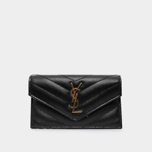 생로랑 모노그램 지퍼 여성 카드지갑 612808 BOW01 1000