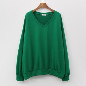 아이우먼 여리브이밴딩맨투맨 ILE639M409 빅사이즈