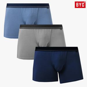 BYC 드로즈팬티 모달팬티 라이오셀 남자스판팬티 사각 3종 세트