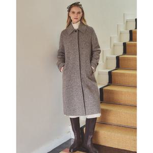 헤지스 여성 24FW 가격인하울 그레이 발마칸 롱 코트 HSCO4D104G2