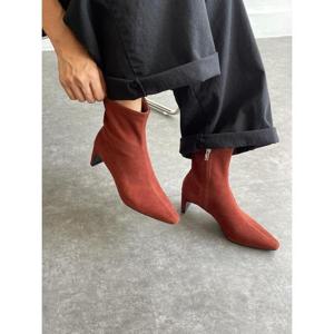 [BELLA.DOI] 천연양가죽 스웨이드 스틸레토 앵클부츠