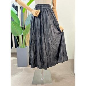 [포커스]FW4J3SK31098_페이크 레더 플리츠 스커트