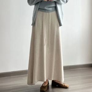 [에이시크] 프렌치 밴딩 A라인 니트 스커트  C24CSK701