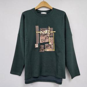 아이우먼 엘레강스나염라운드티 OLS878M410 빅사이즈