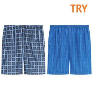 트라이 남성 인견소재 5부파자마 잠옷반바지 남자하의