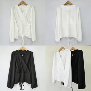 위쉬몰 CR 시아랩리본브이블라우스(S970H410) 빅사이즈