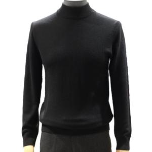 [바쏘]F/W 블랙 울 캐시미어 목폴라 니트 BSY4WN76ABK