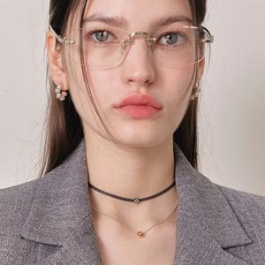 제이로렌 블랙큐빅 펜던트 초커 목걸이 N01172