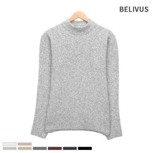 빌리버스 남자 하프넥 니트 긴팔 반목폴라 티셔츠 BMD153