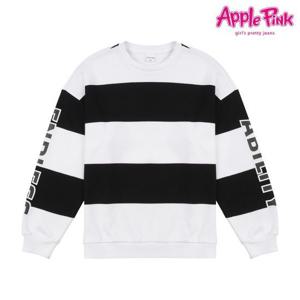 [애플핑크]레터링 스트라이프 맨트맨 (APK8R708GSI)