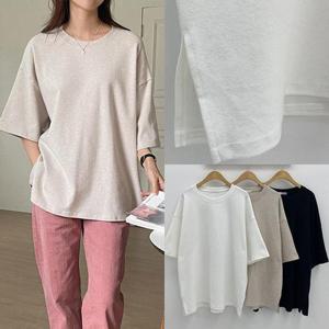 위쉬몰 RD 심플피치기모무지반팔티(Q224H410) 빅사이즈