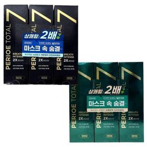 JU 페리오 토탈7 브레스인텐스 치약 120gX3개입 마스크속 숨결 리프레쉬쿨링 프리징쿨링