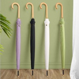 예쁜우산 무료각인 16살대 코지트리 우드그립 장우산 파스텔