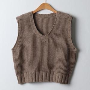 아이우먼 하찌딥브이넥크롭조끼 EBJ362M410 빅사이즈