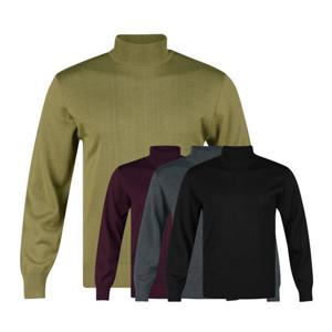 럭스골프 남성 하이넥 베이직 긴팔 니트셔츠 JP4A420