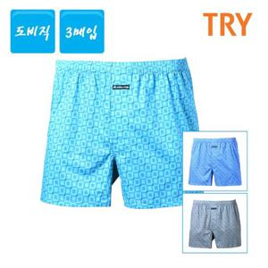TRY 쿨트리플 남성 사각트렁크 박서팬티 3매입