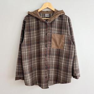 아이우먼 송이체크배색기모남방 GOT084M411 빅사이즈