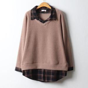 아이우먼 버터골지체크카라티 OLJ625M411 빅사이즈