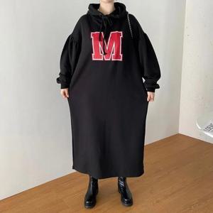 아이우먼 루즈기모셔링후드원피스 RAQ192M411 빅사이즈