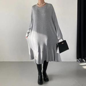 아이우먼 심플롱기모무지원피스 RAQ130M411 빅사이즈