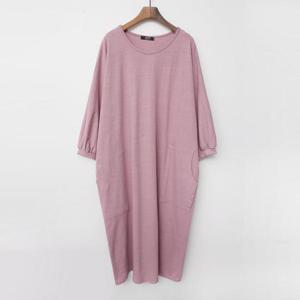 아이우먼 빅포켓코튼원피스 GR8204M411 빅사이즈