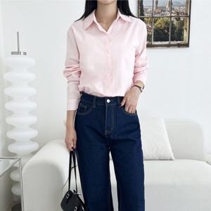 [리빌모아]여자 오버핏 심플 베이직 긴팔 셔츠 DJW-SHA-SREN3361