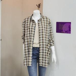 올리비아하슬러 DP01 빅포켓 롱 체크 셔츠 OHDFBL102