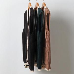 빅사이즈니트베스트 J645L411 하찌짜임배색니트조끼 RM