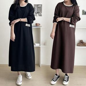 위쉬몰 ZY 로리자수패치배색원피스(T073H411) 빅사이즈