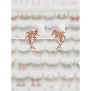 볼라레 세이브존03 볼라레 14k POST 돌고래 볼드 귀걸이 AGGP1249A