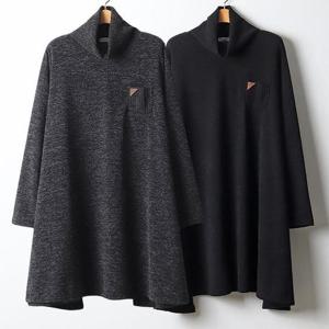 위쉬몰 OL 큐티패치터틀넥원피스(J620H411) 빅사이즈