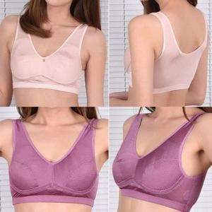 와플패턴 인견원단 노와이어 스포츠 브라