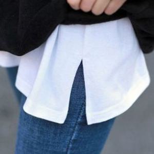 데님 134000077 레이어드 페이크 면스커트 스커트 여성