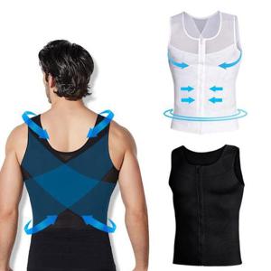 지퍼 남자보정나시 처진가슴 볼록한 뱃살 매끈하게