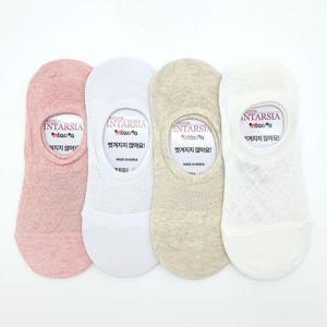 국내 여성 봄여름 패션양말 발등메쉬 덧신 4켤레묶음