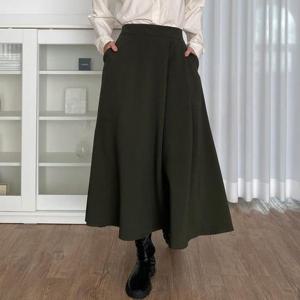 아이우먼 투턱플레어롱스커트 LTT359M412 빅사이즈