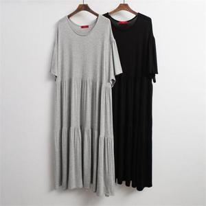 빅사이즈사랑해요 E455L107 루즈큐트롱셔링원피스 GR