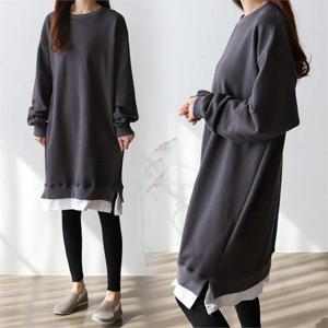 위쉬몰 GG 레이어드맨투맨원피스(B050H009) 빅사이즈