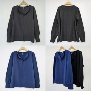 위쉬몰 BG 티어울브이오픈블라우스(T384H412) 빅사이즈