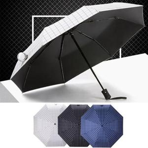 JU 고급스런 체크무늬 3단자동 암막 양우산