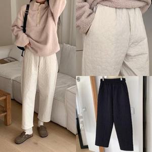 위쉬몰 DD 하트패턴누빔배기팬츠(T404H412) 빅사이즈