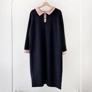 아이우먼 요요리카라배색원피스 BST392M412 빅사이즈