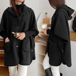 위쉬몰 BS 캐주얼후드버튼판쵸자켓(O806H412) 빅사이즈