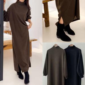 위쉬몰 GO 애쉬폴라넥니트원피스(T421H412) 빅사이즈