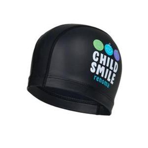 [레노마수영복]아동 스마일 페이스 PU 수영모자RC2E055_BK